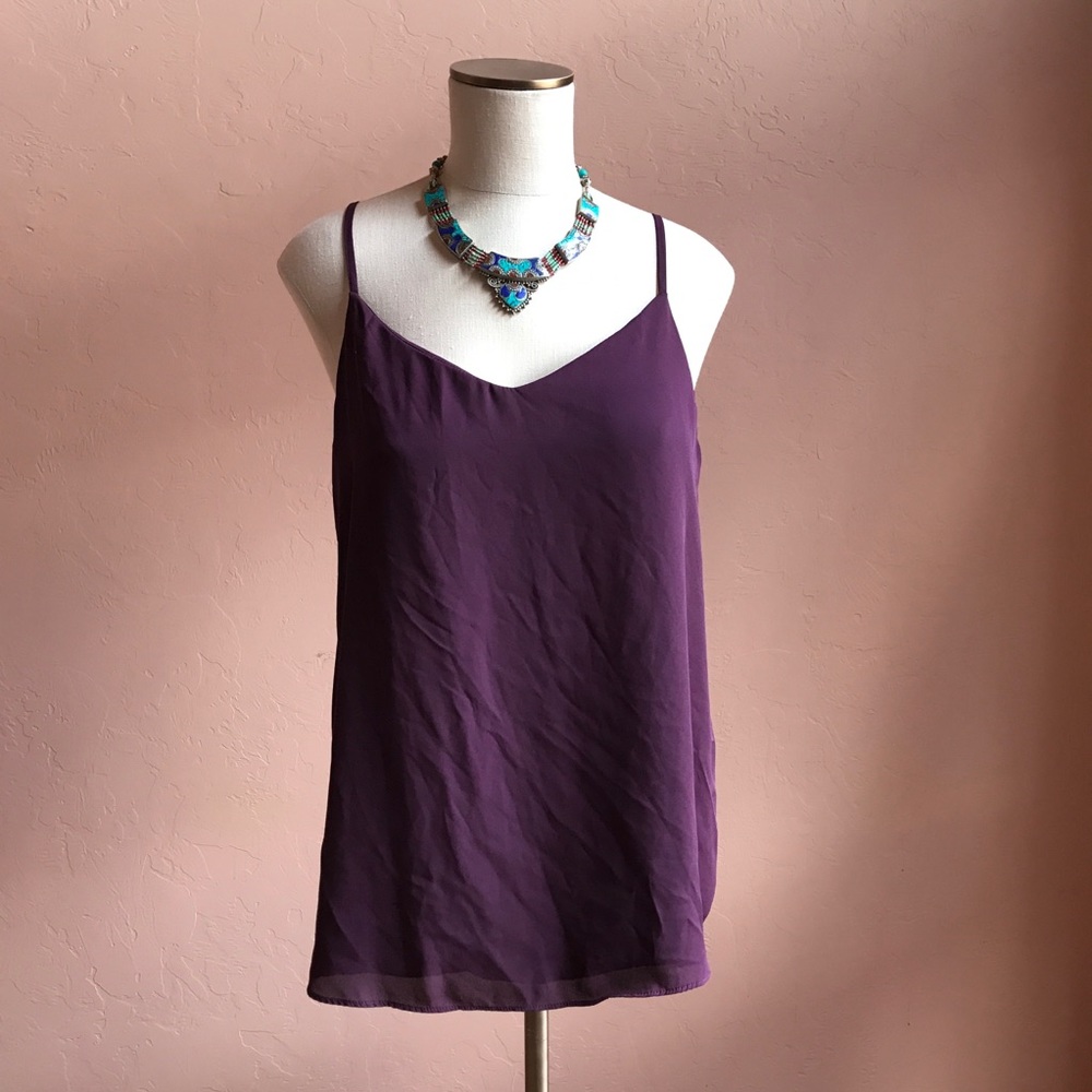 PINK REPUBLIC Plum Flowy Top